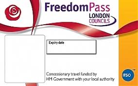 London Freedom pass 35x45 mm