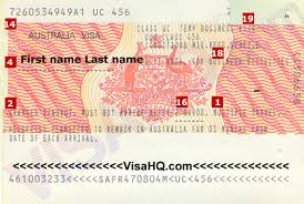 Australia Visa 35x45 mm (3.5x4.5 cm)