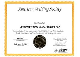 USA welding certificate 2x2 inch