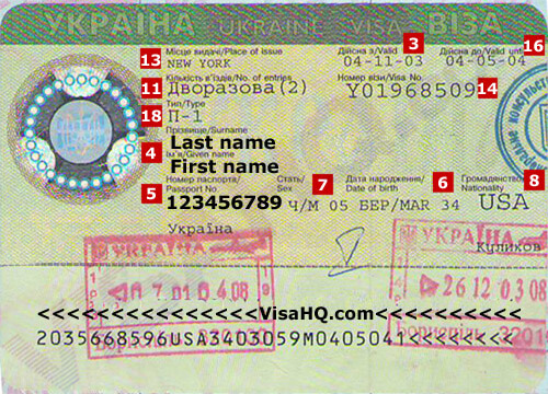 Ukraine Visa 3x4 cm (30x40 mm)